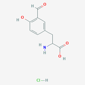 molecular formula C10H12ClNO4 B12843210 2-Amino-3-(3-formyl-4-hydroxyphenyl)propanoic acid hydrochloride 