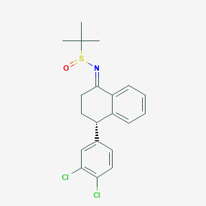 (NE)-N-[(4S)-4-(3,4-dichlorophenyl)-3,4-dihydro-2H-naphthalen-1-ylidene]-2-methylpropane-2-sulfinamide