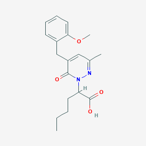 2-(5-(2-methoxybenzyl)-3-methyl-6-oxopyridazin-1(6H)-yl)hexanoic acid