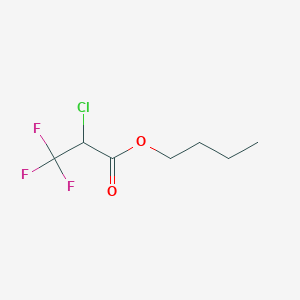 molecular formula C7H10ClF3O2 B12843357 Butyl 2-Chloro-3,3,3-trifluoropropionate 