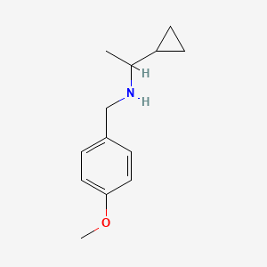 B1284336 N-(1-cyclopropylethyl)-N-(4-methoxybenzyl)amine CAS No. 871217-49-1