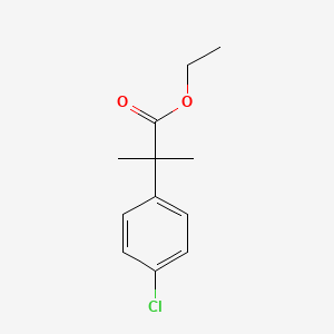 molecular formula C12H15ClO2 B12843361 Ethyl 2-(4-chlorophenyl)-2-methylpropanoate CAS No. 56217-51-7