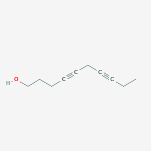 molecular formula C10H14O B12843401 Deca-4,7-diyn-1-ol 