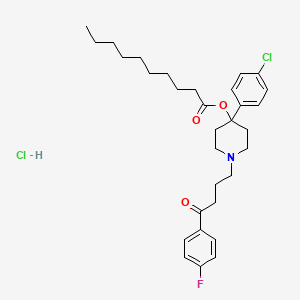 4-(4-Chlorophenyl)-1-[4-(4-fluorophenyl)-4-oxobutyl]-4-piperidyl decanoate hydrochloride