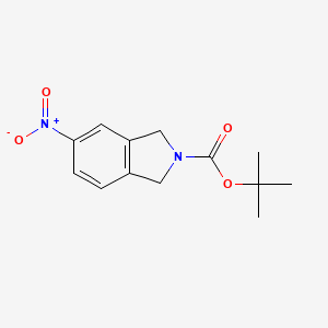 molecular formula C13H16N2O4 B1284342 叔丁基 5-硝基异吲哚啉-2-羧酸酯 CAS No. 400727-63-1