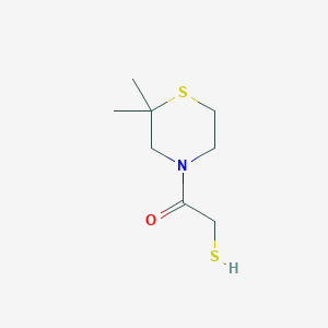 molecular formula C8H15NOS2 B12843425 1-(2,2-Dimethylthiomorpholin-4-yl)-2-sulfanylethan-1-one 