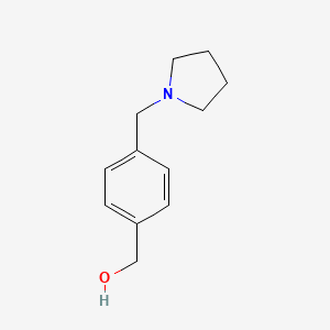 molecular formula C12H17NO B1284343 [4-(吡咯烷-1-基甲基)苯基]甲醇 CAS No. 91271-60-2
