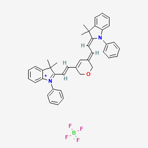 (2Z)-2-[(2E)-2-[3-[(E)-2-(3,3-dimethyl-1-phenylindol-1-ium-2-yl)ethenyl]-2H-pyran-5-ylidene]ethylidene]-3,3-dimethyl-1-phenylindole;tetrafluoroborate