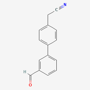 (3'-Formyl[1,1'-biphenyl]-4-yl) acetonitrile