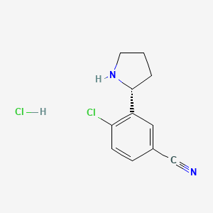 (R)-4-Chloro-3-(pyrrolidin-2-yl)benzonitrile hydrochloride