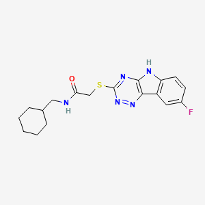 N-(Cyclohexylmethyl)-2-[(8-Fluoro-2H-1,2,4-Triazino[5,6-b]Indol-3-ylThio]-Acetamide