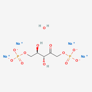 molecular formula C5H10Na4O12P2 B12843483 D-ribulose 1,5-bisphosphate sodium salt hydrate 