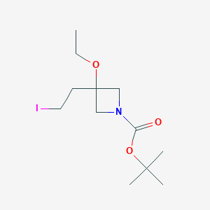 tert-Butyl 3-ethoxy-3-(2-iodoethyl)azetidine-1-carboxylate