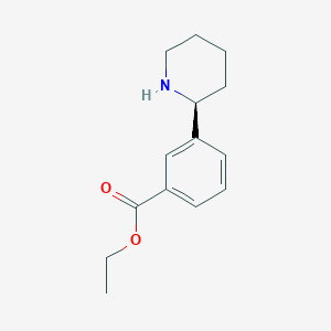 molecular formula C14H19NO2 B12843493 (S)-Ethyl 3-(piperidin-2-yl)benzoate 