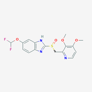 molecular formula C16H15F2N3O4S B128435 (R)-(+)-泮托拉唑 CAS No. 142706-18-1