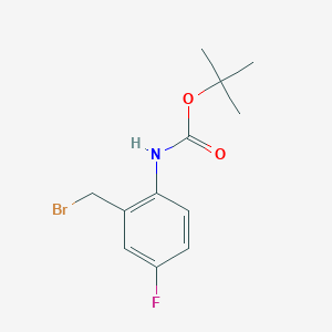 2-Amino-5-fluorobenzyl bromide, N-BOC protected