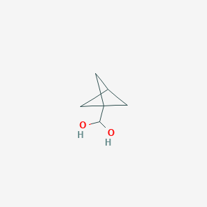 molecular formula C6H10O2 B12843552 1-Bicyclo[1.1.1]pentanylmethanediol 