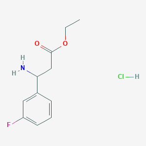molecular formula C11H15ClFNO2 B1284359 3-氨基-3-(3-氟苯基)丙酸乙酯盐酸盐 CAS No. 182199-73-1