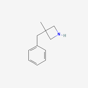 molecular formula C11H15N B12843609 3-Benzyl-3-methyl-azetidine 