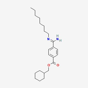 Cyclohexylmethyl 4-(N-octylcarbamimidoyl)benzoate