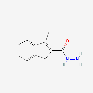 molecular formula C11H12N2O B12843688 3-Methyl-1H-indene-2-carbohydrazide CAS No. 87802-09-3