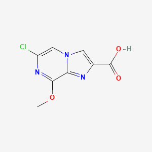 molecular formula C8H6ClN3O3 B12843692 6-Chloro-8-methoxyimidazo[1,2-a]pyrazine-2-carboxylic acid 