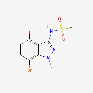 molecular formula C9H9BrFN3O2S B12843725 N-(7-bromo-4-fluoro-1-methyl-1H-indazol-3-yl)methanesulfonamide 