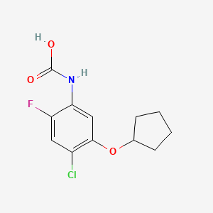 N-[4-Chloro-5-(cyclopentyloxy)-2-fluorophenyl]carbamic acid