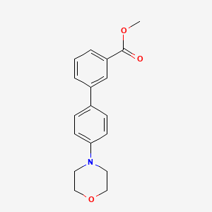 molecular formula C18H19NO3 B12843736 Methyl 4'-(4-morpholinyl)[1,1'-biphenyl]-3-carboxylate CAS No. 893736-36-2