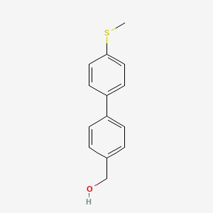 molecular formula C14H14OS B12843741 [4'-(Methylsulfanyl)[1,1'-biphenyl]-4-yl]methanol 