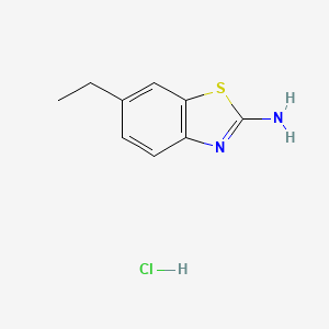 molecular formula C9H11ClN2S B1284375 6-Ethyl-1,3-benzothiazol-2-amine hydrochloride 