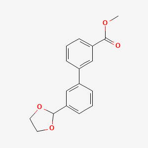 molecular formula C17H16O4 B12843785 Methyl 3'-(1,3-dioxolan-2-yl)[1,1'-biphenyl]-3-carboxylate 