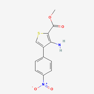 molecular formula C12H10N2O4S B12843792 Methyl 3-amino-4-(4-nitrophenyl)thiophene-2-carboxylate 