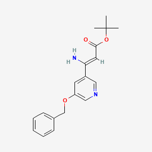 tert-butyl (Z)-3-amino-3-(5-phenylmethoxypyridin-3-yl)prop-2-enoate