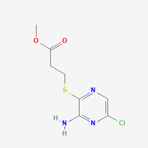 molecular formula C8H10ClN3O2S B12843818 Methyl 3-((3-amino-5-chloropyrazin-2-yl)thio)propanoate 