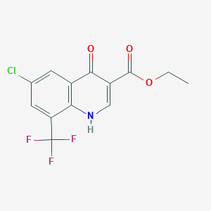 Ethyl 6-chloro-4-hydroxy-8-(trifluoromethyl)quinoline-3-carboxylate