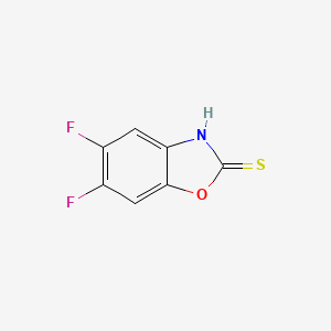 molecular formula C7H3F2NOS B12843859 5,6-Difluorobenzoxazole-2-thiol 