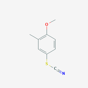 molecular formula C9H9NOS B12843865 1-Methoxy-2-methyl-4-thiocyanatobenzene 