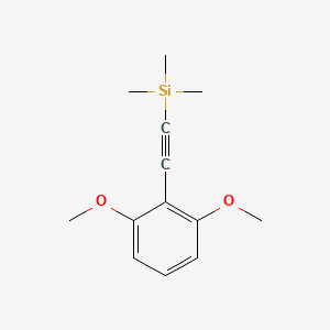 molecular formula C13H18O2Si B12843944 ((2,6-Dimethoxyphenyl)ethynyl)trimethylsilane 