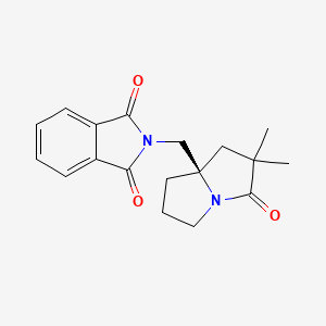 (R)-2-((2,2-dimethyl-3-oxohexahydro-1H-pyrrolizin-7a-yl)methyl)isoindoline-1,3-dione