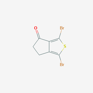 molecular formula C7H4Br2OS B12843961 1,3-dibromo-5,6-dihydro-4H-cyclopenta[c]thiophen-4-one 