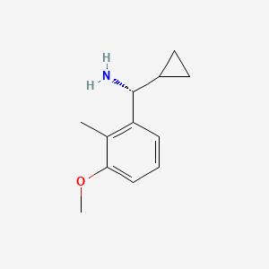 molecular formula C12H17NO B12843972 (R)-cyclopropyl(3-methoxy-2-methylphenyl)methanamine 