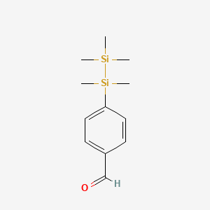 molecular formula C12H20OSi2 B12843985 4-(Pentamethyldisilanyl)benzaldehyde CAS No. 137031-87-9