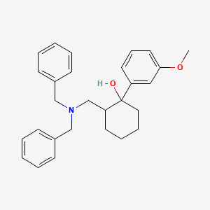 molecular formula C28H33NO2 B12844021 2-((Dibenzylamino)methyl)-1-(3-methoxyphenyl)cyclohexan-1-ol 