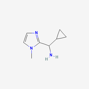 molecular formula C8H13N3 B1284403 1-环丙基-1-(1-甲基-1H-咪唑-2-基)甲胺 CAS No. 927986-30-9