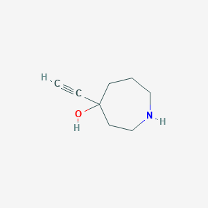 molecular formula C8H13NO B12844057 4-Ethynylazepan-4-ol 