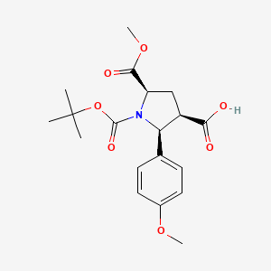 (2S,3R,5R)-1-(tert-Butoxycarbonyl)-5-(methoxycarbonyl)-2-(4-methoxyphenyl)pyrrolidine-3-carboxylic acid