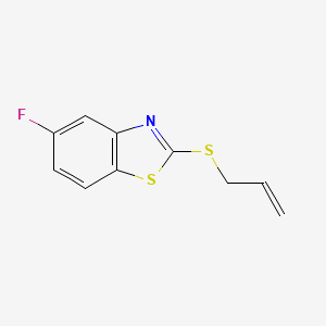 molecular formula C10H8FNS2 B12844081 2-(Allylsulfanyl)-5-fluoro-1,3-benzothiazole 