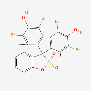 molecular formula C21H14Br4O5S B12844083 3,3-Bis(3,5-dibromo-4-hydroxy-2-methylphenyl)-3H-benzo[d][1,2]oxathiole 2,2-dioxide CAS No. 26501-43-9