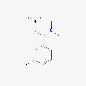molecular formula C11H18N2 B1284411 N1,N1-二甲基-1-(间甲苯基)乙烷-1,2-二胺 CAS No. 928000-34-4